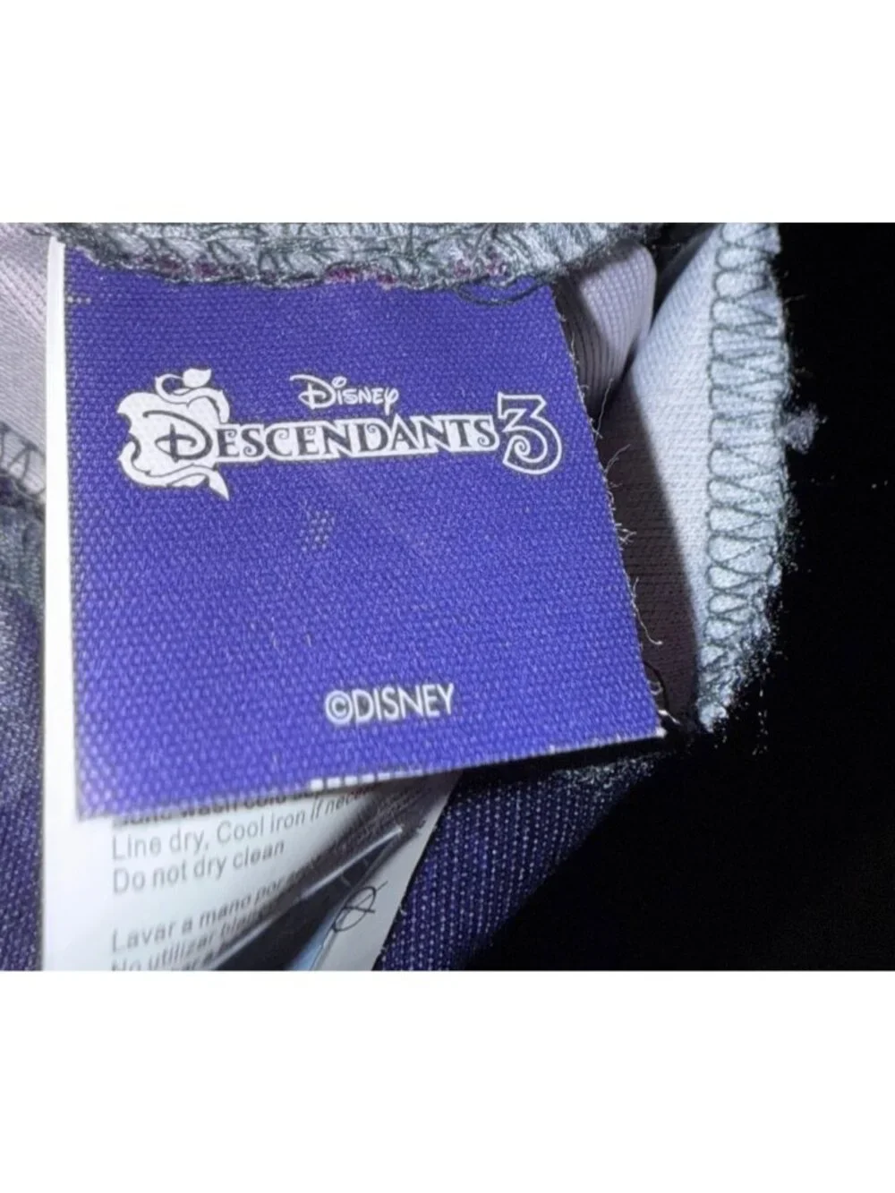 Disney Descendants 3 Mal Costume Kids Size Small 4-6X Purple Jumpsuit Outfit